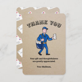 Retro Mailman Gepersonaliseerd Bedankt voor je cre