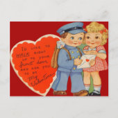 Retro Mailman Mailing Valentijn Kaart (Voorkant)