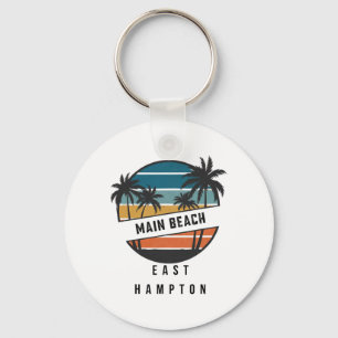 Retro Main Beach East Hampton Surfplank Surfen  Sleutelhanger