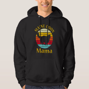Retro Maine Coon Cat Mam Pet Eigenaar Hoodie