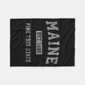 Retro Maine Fleece Deken (Voorkant (Horizontaal))