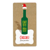 Retro Make Merry Gift Label - Favorieten, Hostess (Voorkant)