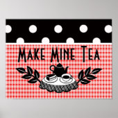 Retro Make Mine Tea Poster (Voorkant)