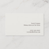 Retro Make-up Artiest Schoonheid Salon Lichtroze Visitekaartje (Achterkant)