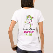 Retro make-up artiest t-shirt (Achterkant)