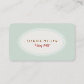 Retro make-up artiest visitekaartje (Voorkant)