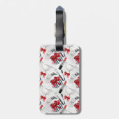 Retro make Up Girly Trendy Colorful Bagagelabel (Achterkant verticaal)