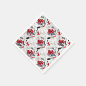 Retro make-up girly trendy kleurrijk servetten (Hoek)