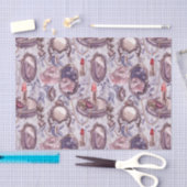 Retro make-up ijdelheid compacte spiegel decoupage tissuepapier (Craft)