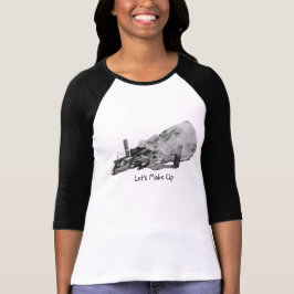 Retro make-up tas met leuke slogan zwart-wit trui