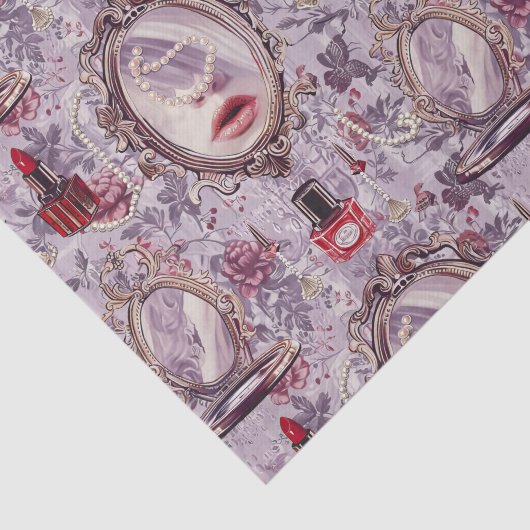 Retro make-up Vanity Lipstick Decoupage Tissuepapier (Detail)