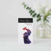  Retro Makeup Artist Visitekaartje (Staand voorkant)