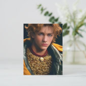 Retro Male Movie Star Briefkaart (Staand voorkant)