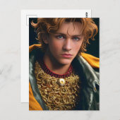 Retro Male Movie Star Briefkaart (Voorkant / Achterkant)