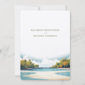 Retro Malediven Reizen Save-the-Date Kaart (Achterkant)