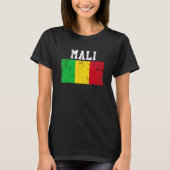 Retro  Mali vlag Malinese roots T-shirt (Voorkant)