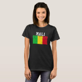 Retro  Mali vlag Malinese roots T-shirt (Voorkant volledig)