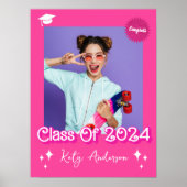 Retro Malibu Roze Doll Afstuderen Poster (Voorkant)