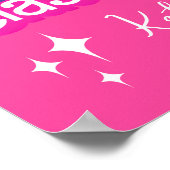 Retro Malibu Roze Doll Afstuderen Poster (Hoek)