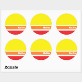 Retro Malibu-sticker Ronde Sticker (Vel)
