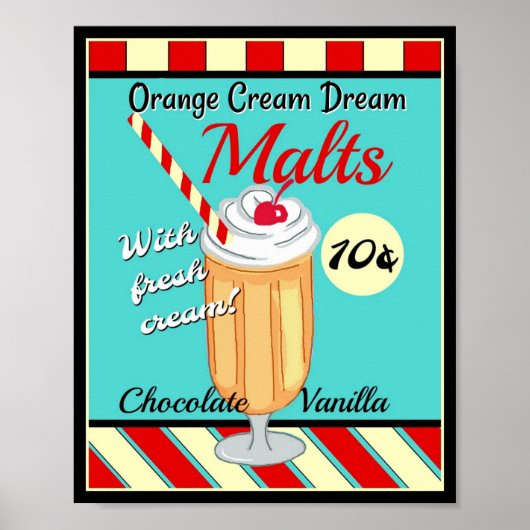 Retro Malt Poster (Voorkant)