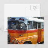 Retro Malta bus Briefkaart (Voorkant / Achterkant)