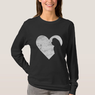 Retro Maltese Valentijnsdag Hondenliefhebber T-shirt