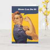 Retro mam kan het Moederdag Kaart (Gele Bloem)