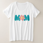 Retro mam ventilator grote maat t-shirt (Design voorkant)