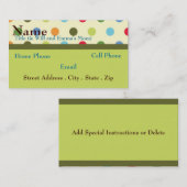 Retro mam Visitekaartje Contactkaartje (Voorkant / Achterkant)