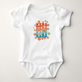 Retro Mama Baby T-shirt - Bijpassende Moeder en Ik