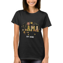 Retro Mama Bloem T-shirt - Vintage 70s Groovy