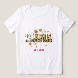 Retro Mama Bloem T-shirt - Vintage 70s Groovy