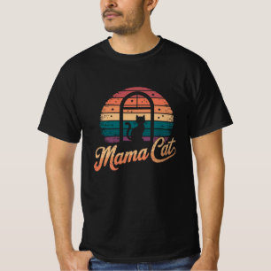 Retro Mama Cat Moederdag T-shirt