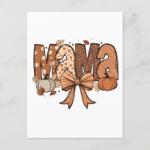 Retro Mama Coquette Boog Herfst Thanksgiving Feestdagenkaart