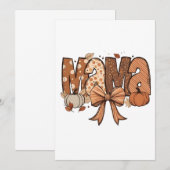 Retro Mama Coquette Bow Herfst Herfst Thanksgiving Kaart (Voorkant / Achterkant)