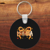 Retro Mama Coquette Fall Turkey Thanksgiving Match Sleutelhanger (Voorkant)