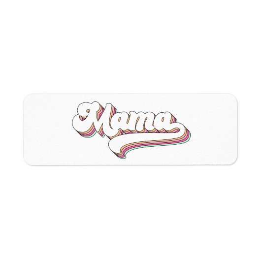 Retro Mama Etiket (Voorkant)
