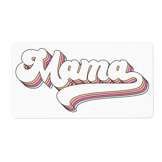 Retro Mama Etiket (Voorkant)