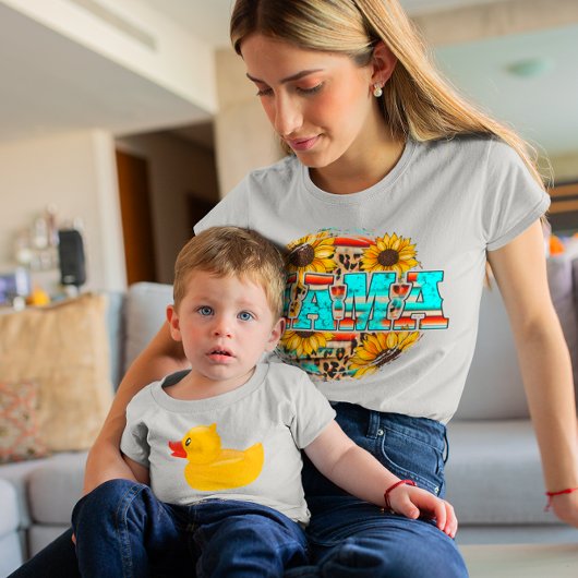 Retro Mama Floral Graphic Casual T-shirt