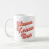 Retro Mama kent beste roze bruin 70's met briefing Koffiemok (Links)