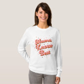 Retro Mama kent beste roze bruin 70's met T-S T-shirt (Voorkant volledig)