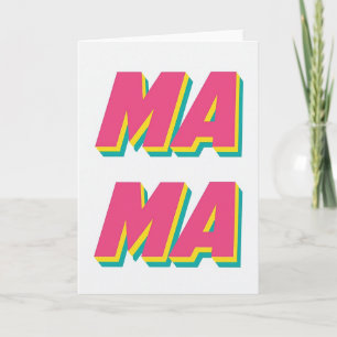 Retro Mama Love You Kaart