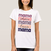 Retro Mama Moederdag Aangepaste Kindernaam T-shirt (Voorkant)
