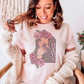 Retro Mama Moederdag Holding Hands Floral T-shirt