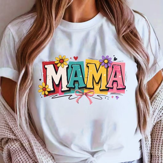 Retro Mama Moederdag Moeder Design T-shirt