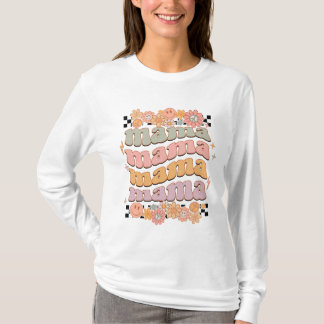Retro Mama Moederschap trots moeder retro design T-shirt