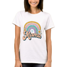 Retro Mama Regenboog | Groovy 70s Pastel Bloemende