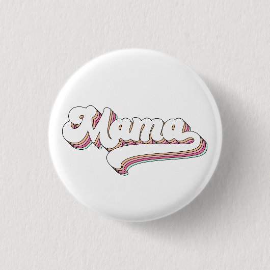 Retro Mama Ronde Button 3,2 Cm (Voorkant)