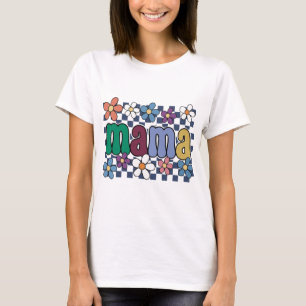 Retro Mama T-shirt PNG Groovy Bloemensublimatie